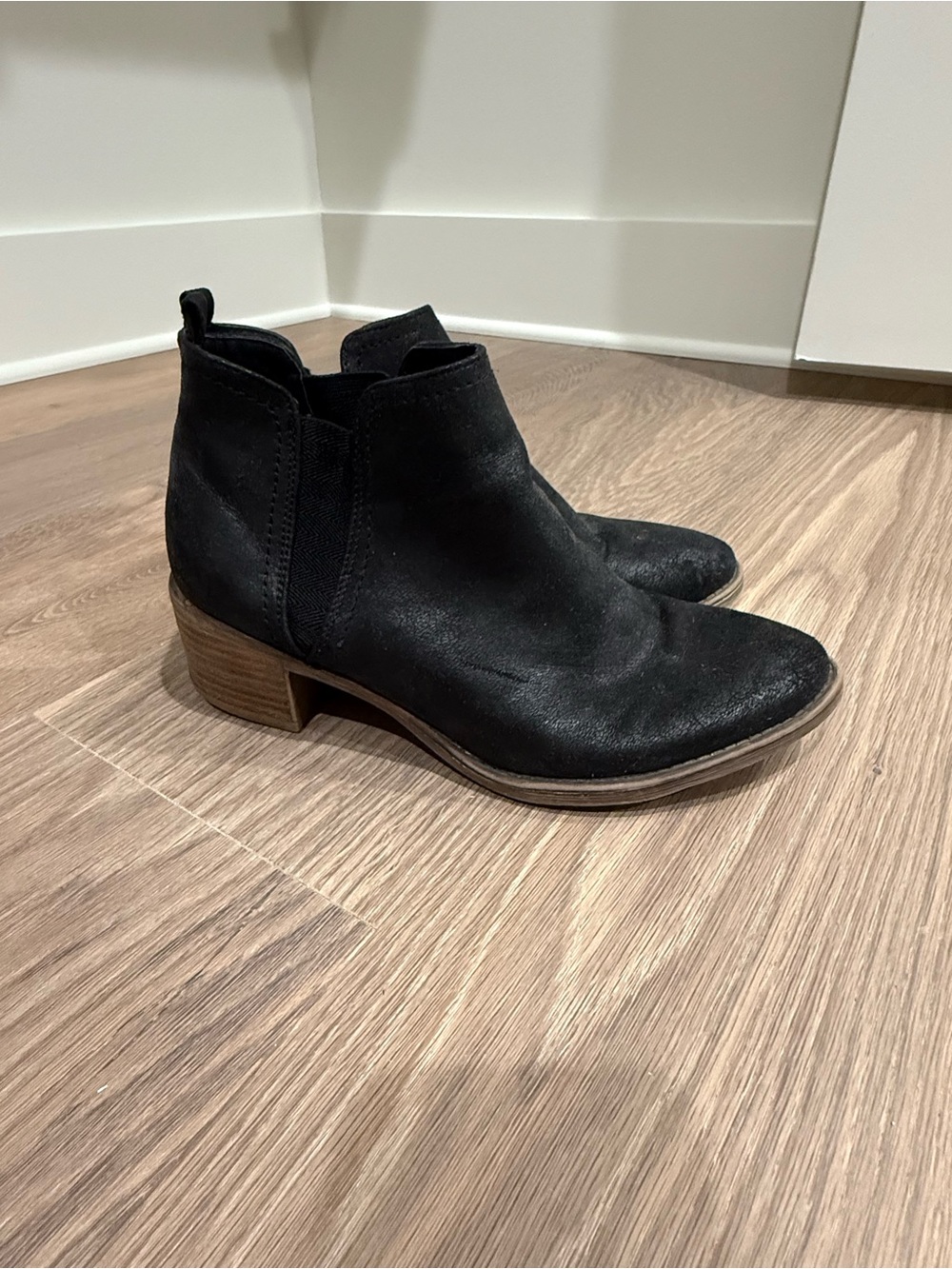 Black Suede Ankle Booties - Classic Women’s Chelsea Style
